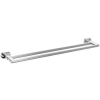 Life Double Wall Mounted Chrome Towel Rail