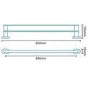 Life Double Wall Mounted Chrome Towel Rail