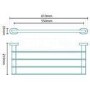 Life Wall Mounted Chrome Towel Shelf