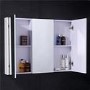 Windsor / Cuba / Aspen 90cm 3 Door White Mirror Cabinet