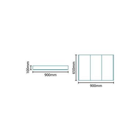 Windsor / Cuba / Aspen 90cm 3 Door White Mirror Cabinet