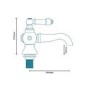 Cambridge Traditional White Lever Bath Filler Mixer Tap