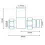 Deluxe Square Straight Chrome Radiator Valves