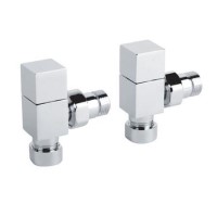 Deluxe Square Angled Chrome Radiator Valves