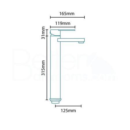 Lagoon Extended Basin Mixer Tap
