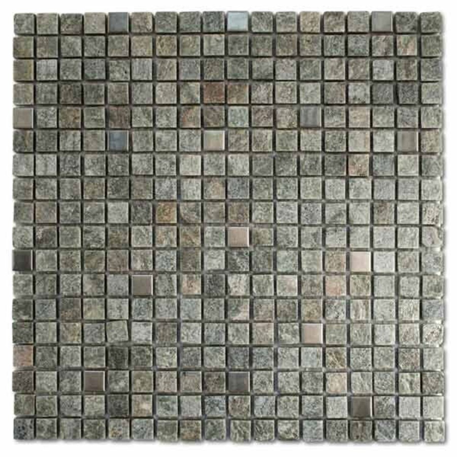 Porto Stone and Metal Effect Wall Mosaic