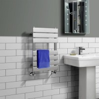 Lorenzo Beta Heat 650 x 400mm Flat Chrome Heated Towel Rail