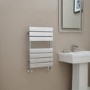 Lorenzo Beta Heat 650 x 400mm Flat Chrome Heated Towel Rail