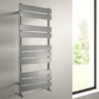 Lorenzo Beta Heat 1000 x 450mm Flat Chrome Heated Towel Rail