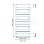 Lorenzo Beta Heat 1000 x 450mm Flat Chrome Heated Towel Rail