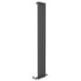 Nevada Beta Heat 1600 x 240mm Single Oval Panel Anthracite Vertical Radiator