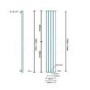 Nevada Beta Heat 1600 x 240mm Single Oval Panel Anthracite Vertical Radiator