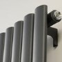 Nevada Beta Heat 1600 x 360mm Single Oval Panel Anthracite Vertical Radiator