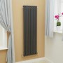 Nevada Beta Heat 1600 x 480mm Single Oval Panel Anthracite Vertical Radiator