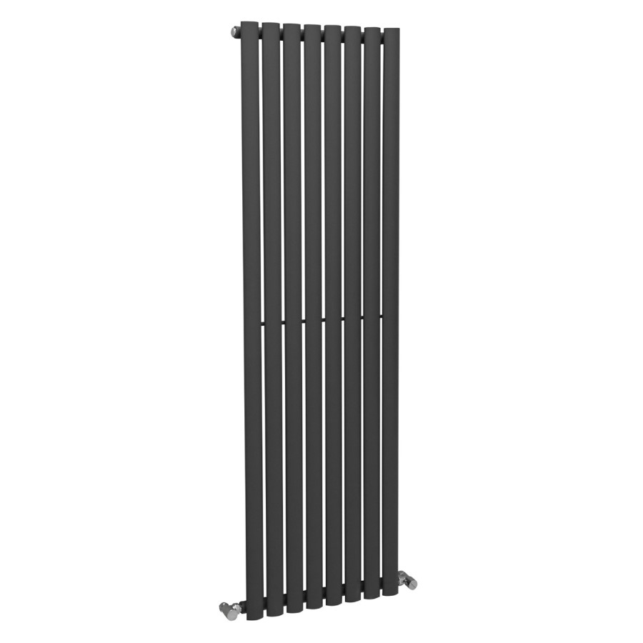 Nevada Beta Heat 1600 x 480mm Single Oval Panel Anthracite Vertical Radiator