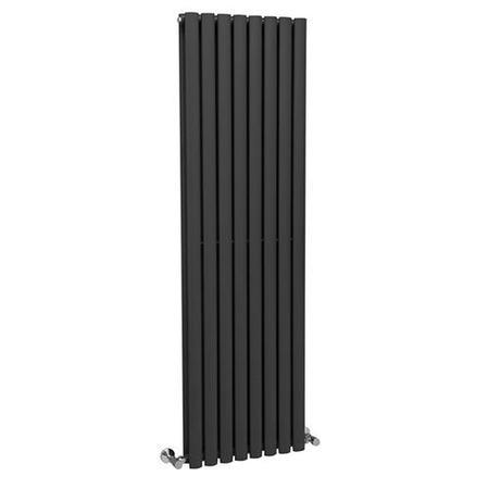 Nevada Beta Heat 1600 x 480mm Double Oval Panel Anthracite Vertical Radiator