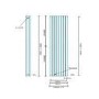 Nevada Beta Heat 1600 x 480mm Double Oval Panel Anthracite Vertical Radiator