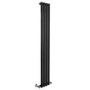 Nevada Beta Heat 1600 x 240mm Single Oval Panel Black Vertical Radiator