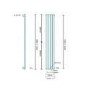 Nevada Beta Heat 1600 x 240mm Single Oval Panel Black Vertical Radiator