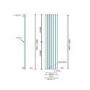 Nevada Beta Heat 1600 x 360mm Single Oval Panel Black Vertical Radiator
