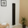 Nevada Beta Heat 1600 x 240mm Double Oval Panel Black Vertical Radiator