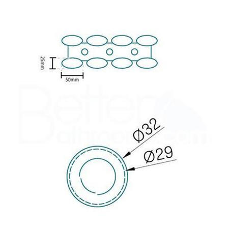 Nevada Beta Heat 1600 x 240mm Double Oval Panel Black Vertical Radiator