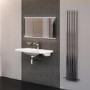 Nevada Single Oval Panel Chrome Vertical Radiator - 1600 x 360mm 