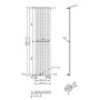 Nevada Single Oval Panel Chrome Vertical Radiator - 1600 x 360mm 