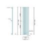 Nevada Single Oval Panel Chrome Vertical Radiator - 1600 x 360mm 