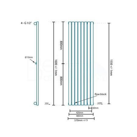 Nevada Beta Heat 1600 x 480 Single Panel Chrome Radiator