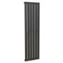Vega 1600 x 450mm Single Flat Panel Anthracite Vertical Radiator