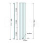 Vega Beta Heat 1800 x 300mm Anthracite Heated Radiator