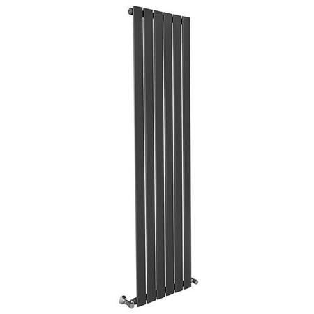 Vega Radiators Vega 1800 x 450mm Single Flat Panel Anthracite Vertical Radiator ...