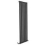 Vega 1800 x 450mm Single Flat Panel Anthracite Vertical Radiator