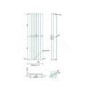 Vega 1600 x 450mm Single Flat Panel Black Vertical Radiator