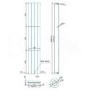 Vega 1800 x 300mm Single Flat Panel Black Vertical Radiator