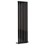 Vega 1800 x 450mm Single Flat Panel Black Vertical Radiator