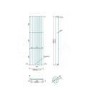 Vega 1800 x 450mm Single Flat Panel Black Vertical Radiator