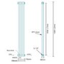 Carrera 1500 x 196mm Dual Column White Vertical Radiator