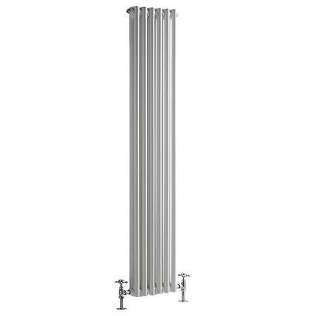 Carrera 1500 x 284mm Dual Column White Vertical Radiator