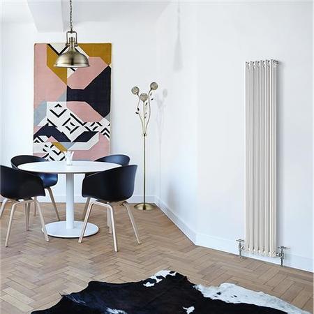 Carrera 1500 x 284mm Dual Column White Vertical Radiator