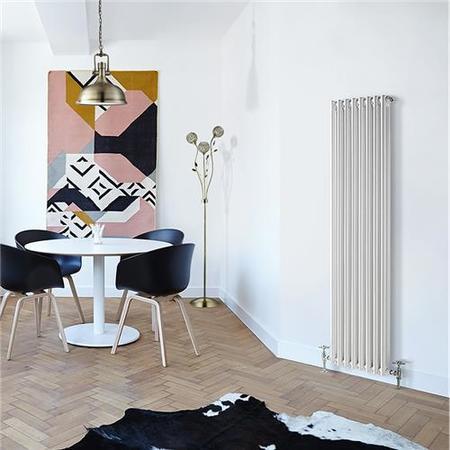 Carrera 1500 x 372mm Dual Column White Vertical Radiator