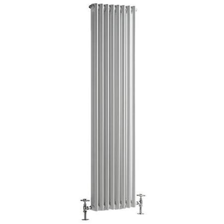 Carrera 1500 x 372mm Dual Column White Vertical Radiator