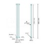 Carrera 1800 x 196mm Dual Column White Vertical Radiator
