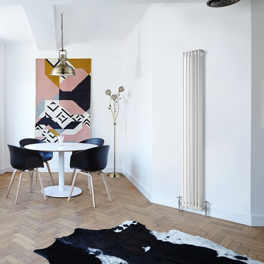 Carrera 1800 x 284mm Dual Column White Vertical Radiator