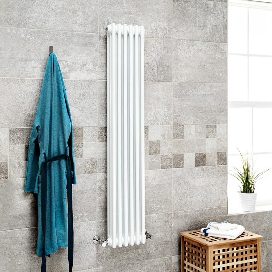 Belgravia 1500 x 287mm Tri-Column White Vertical Radiator