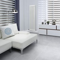 Belgravia 1500 x 396mm Tri-Column White Vertical Radiator