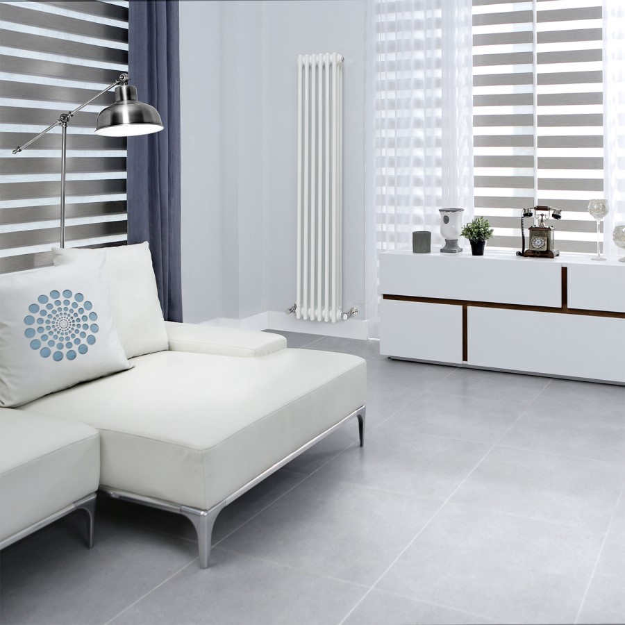Belgravia 1800 x 287mm Tri-Column White Vertical Radiator