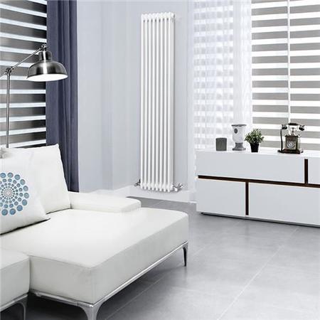 Belgravia 1800 x 396mm Tri-Column White Vertical Radiator