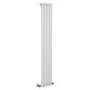 Langham 1600 x 225mm Single Round Panel White Vertical Radiator